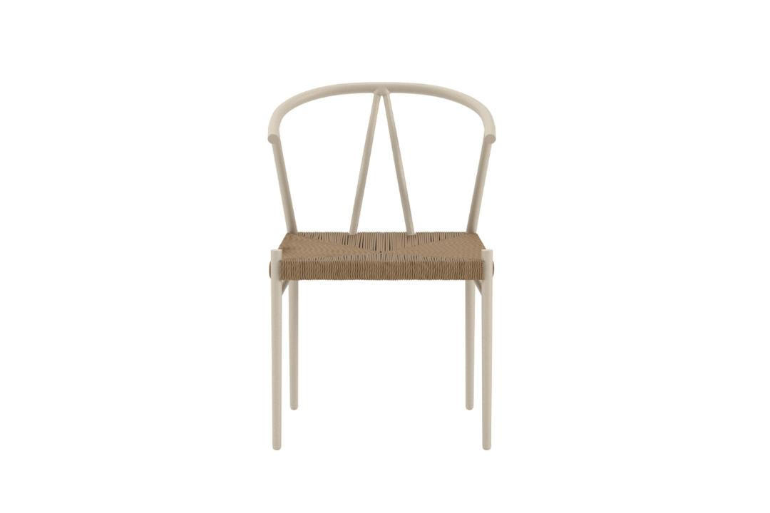 GARTENSTUHL, Alfons, Beige, Stahl, 55 x 58 x 74 cm - Beige, Metall (55/74/58cm) - ebuy24