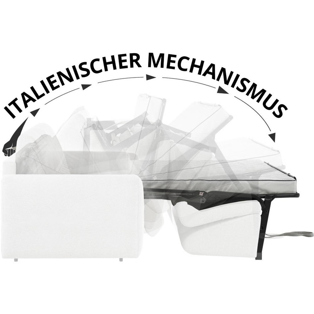 SCHLAFSOFA Pavarti mit italienischem Gestell, 180x195, Schwarz - Schwarz, Holzwerkstoff/Textil (234/88/100cm) - Beautysofa