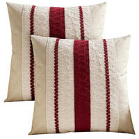 KISSENBEZÜGE 2er Set 45x45 cm Rot Geometrisch - Multicolor, Textil (45/45cm)