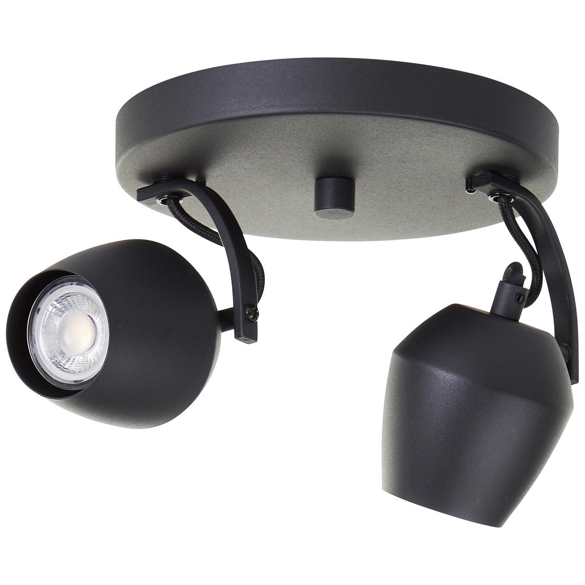 LED SPOT Vertino Schwarz 20/20/17 cm - Schwarz, Kunststoff (20cm) - Brilliant