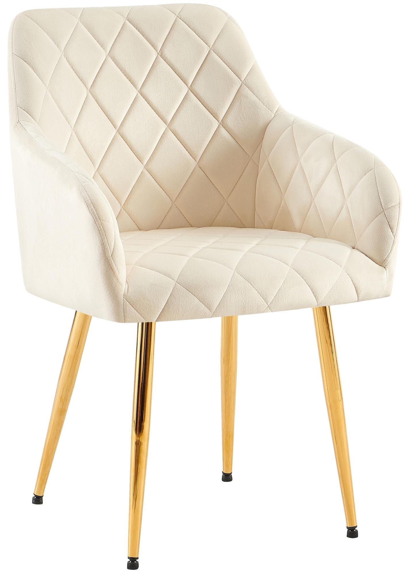 ARMLEHNENSTUHL Samt Creme - Creme, Textil (53/83/61cm) - CLP