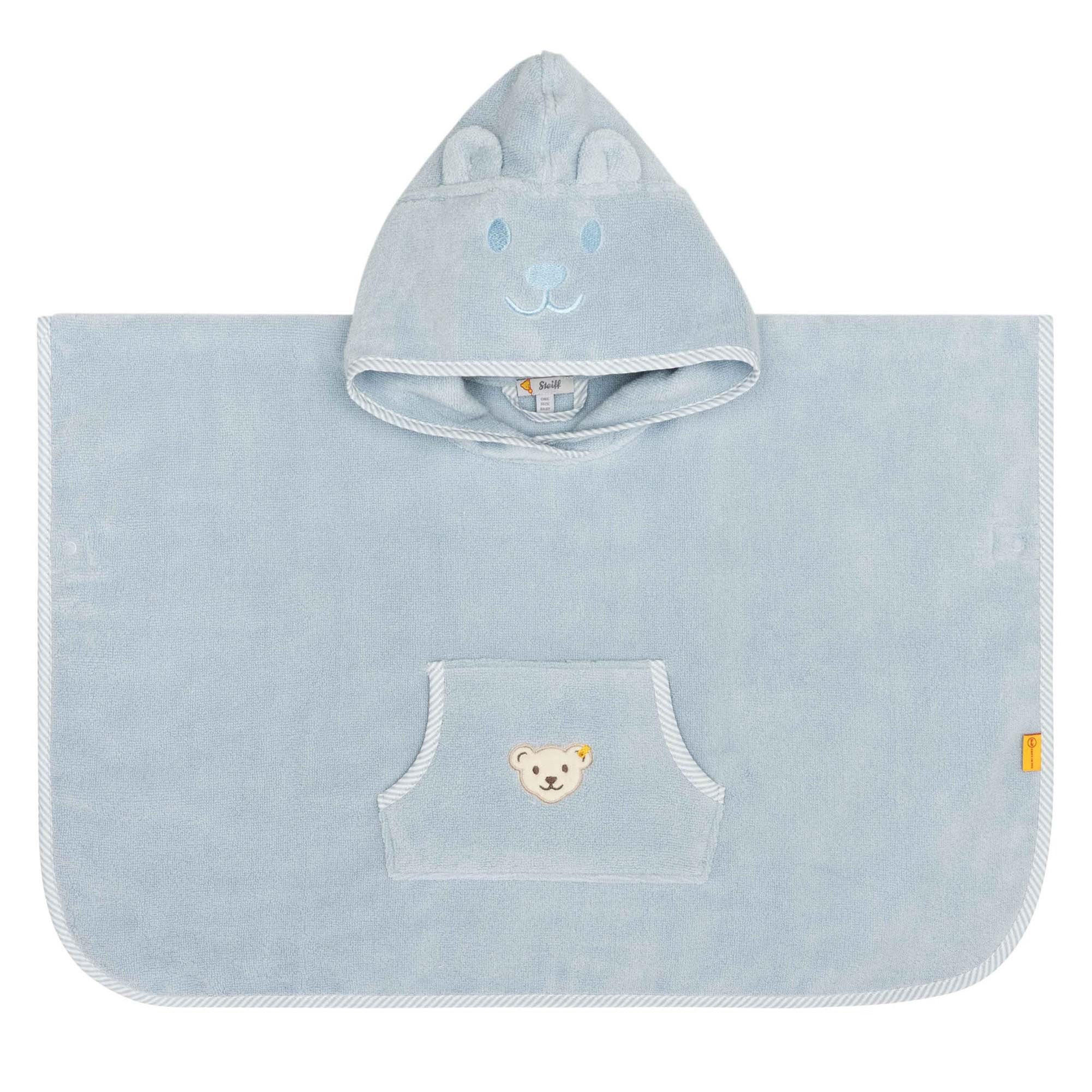 BADEMANTEL Unisex Blau Baumwolle - Blau, Textil (Einheitsgrößenull) - Steiff