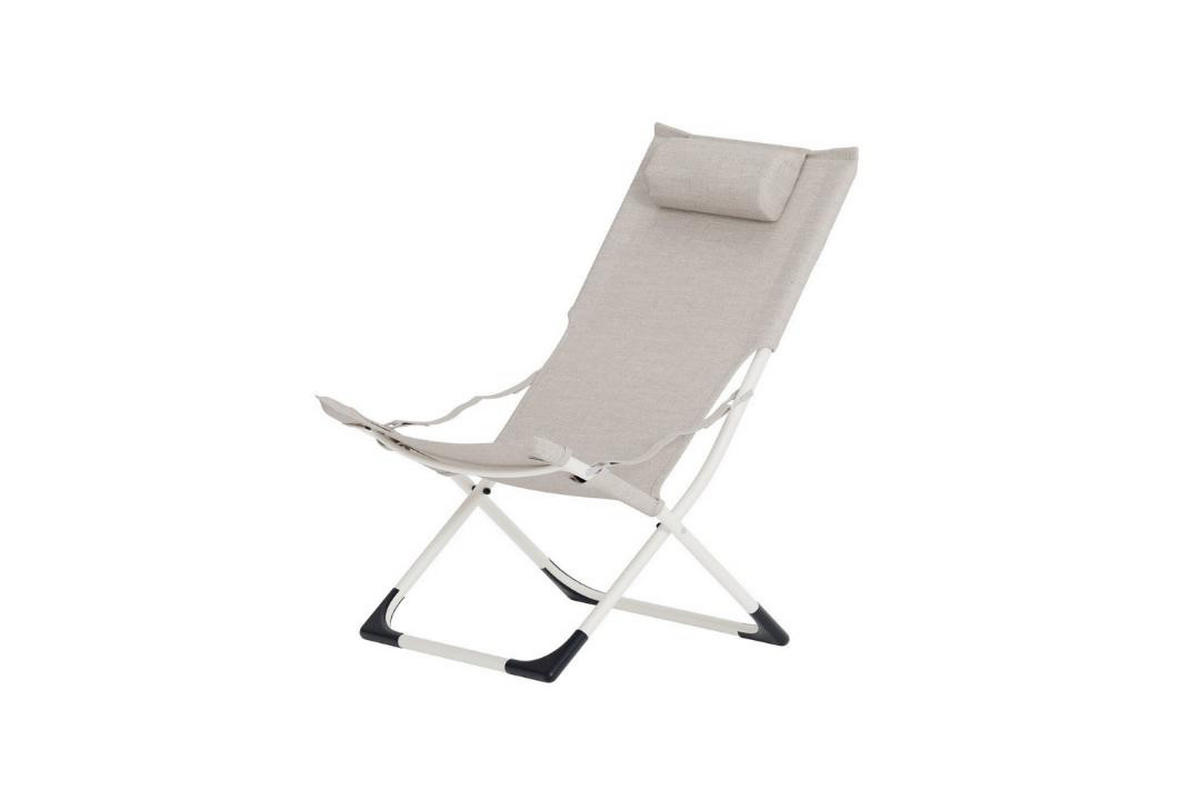 KLAPPSTUHL, Seville, Beige, Stahl, 63 x 84 x 90 cm - Beige, Metall (63/90/84cm) - ebuy24