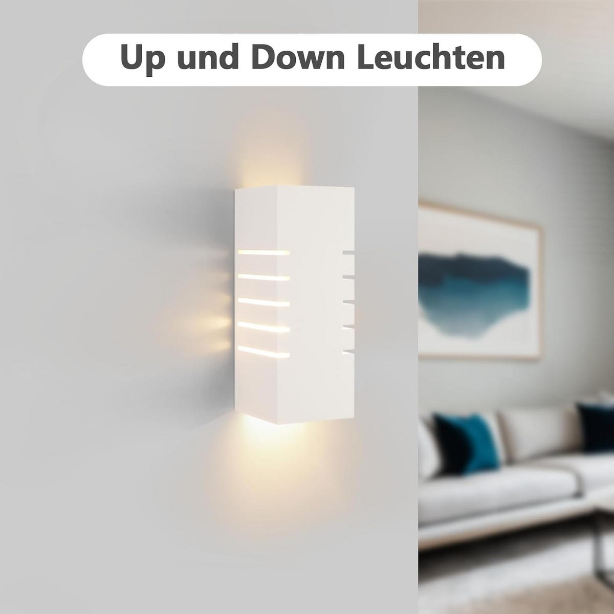 WANDLEUCHTE Llyxh 9.5/9.0/24.5 cm - Weiß, Metall (9.5/9/24.5cm) - ZMH