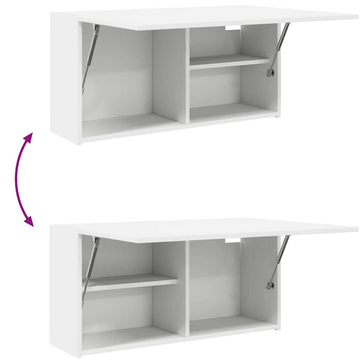 BAD-WANDSCHRANK Weiss 80/25/40 Cm Holzwerkstoff - Weiß, Holzwerkstoff (25/40/80cm) - vidaXL