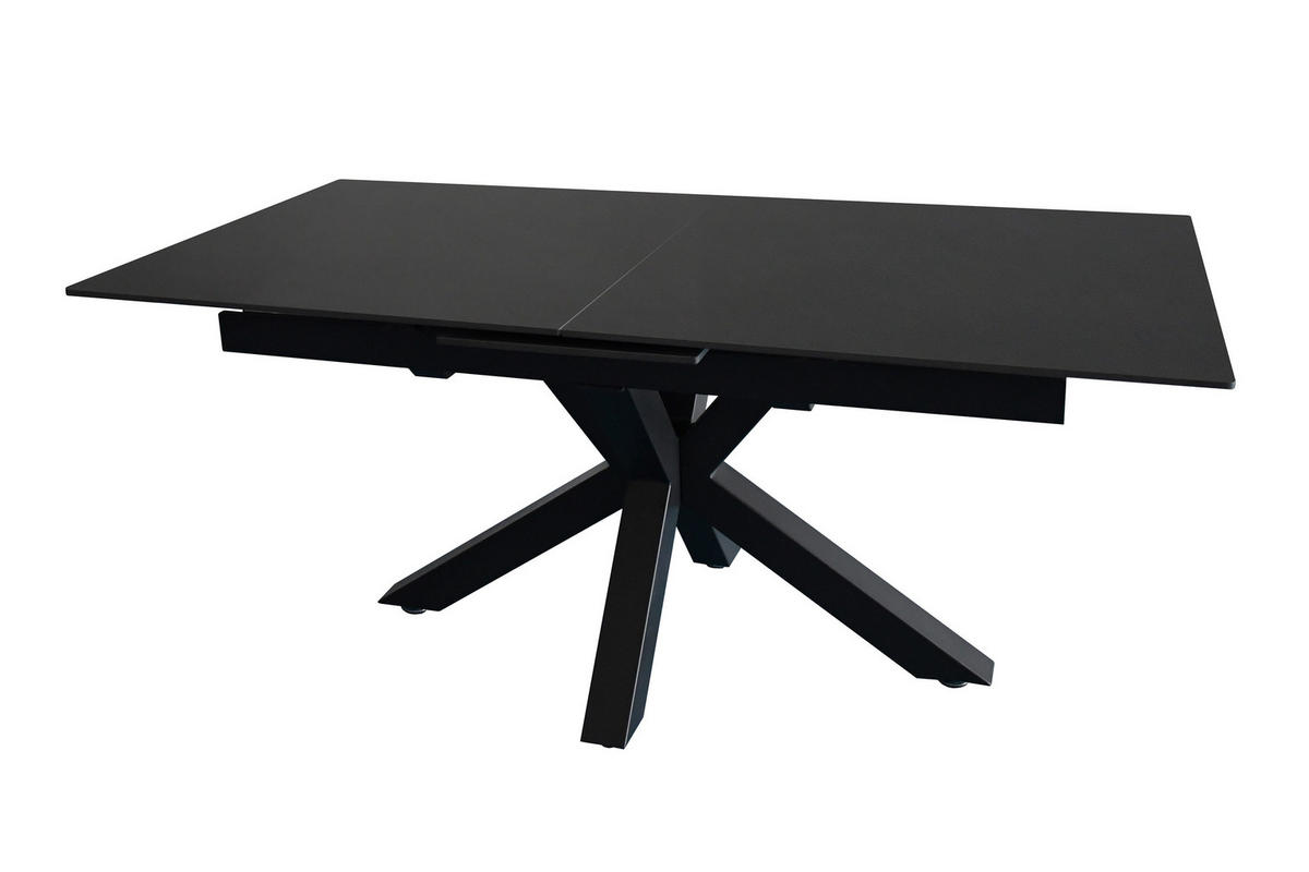 ESSTISCH MILLIE - Dunkelgrau/Schwarz, Keramik (90/180/76cm) - SAM