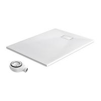 DUSCHWANNE inkl. Ablaufgarnitur Weiß 120/90 cm - Weiß, Naturmaterialen (90/2.6/120cm) - EMKE