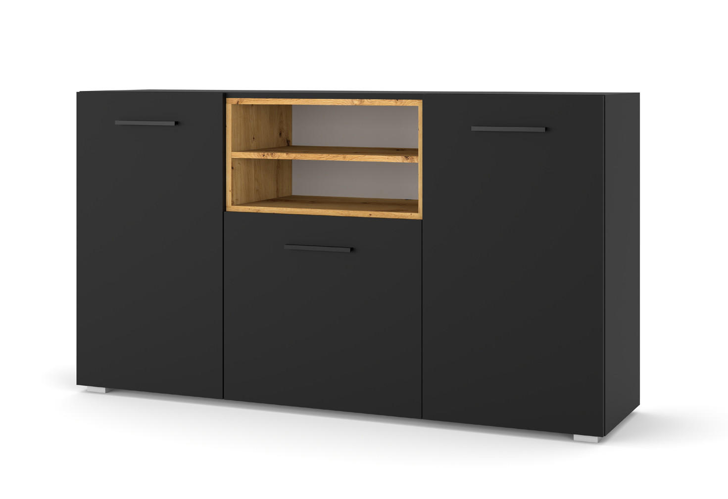 Raumhirsch Furniture Kommode Schwarz 151x86x44 cm