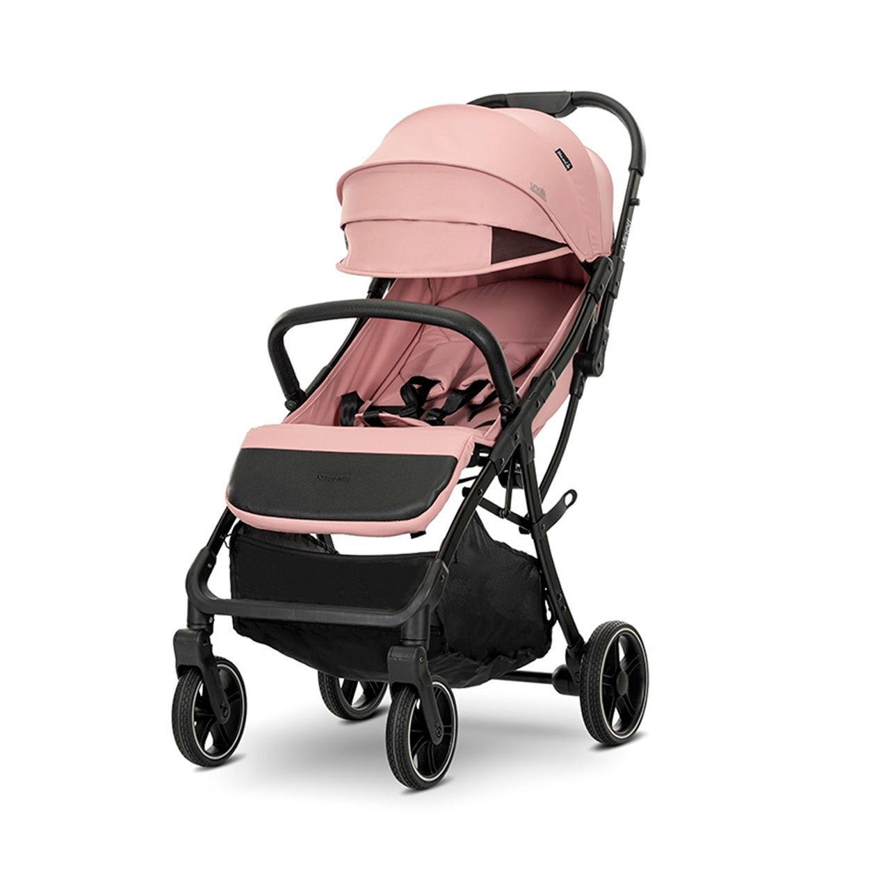 BUGGY Minori faltbar rosa PU-Räder Getränkehalter Fußabdeckung - Rosa, Metall (75/50/102cm) - Lorelli