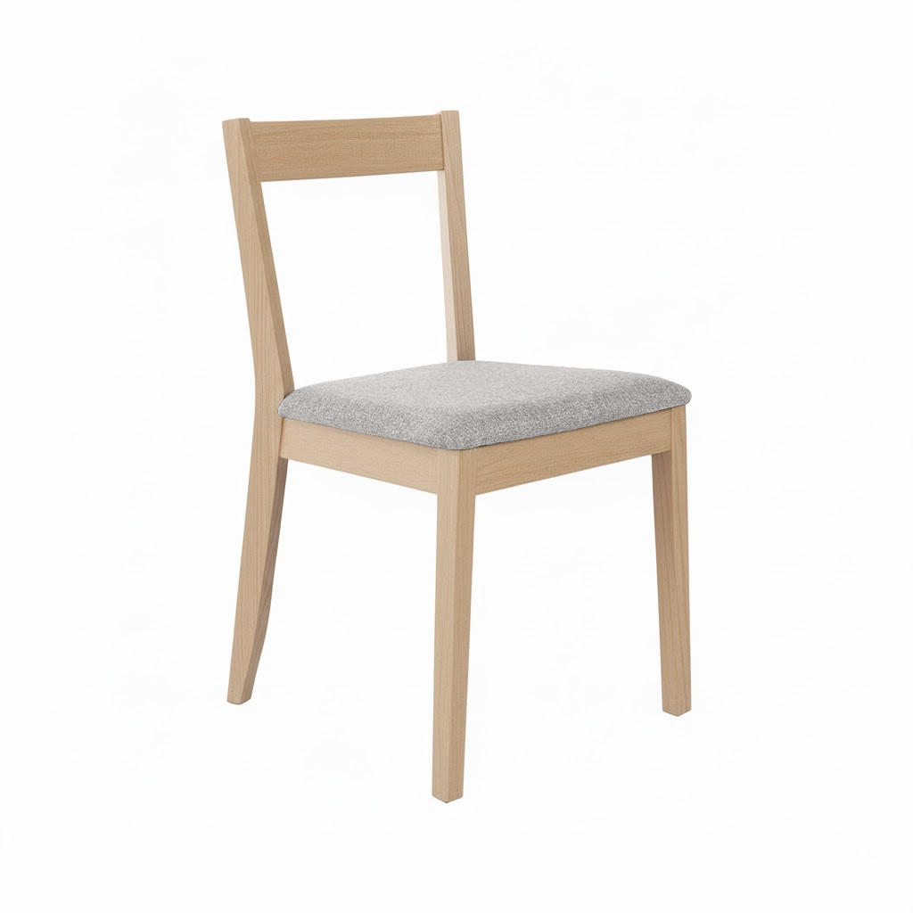 Beautysofa Stuhl Hellgrau 45x84x45 cm