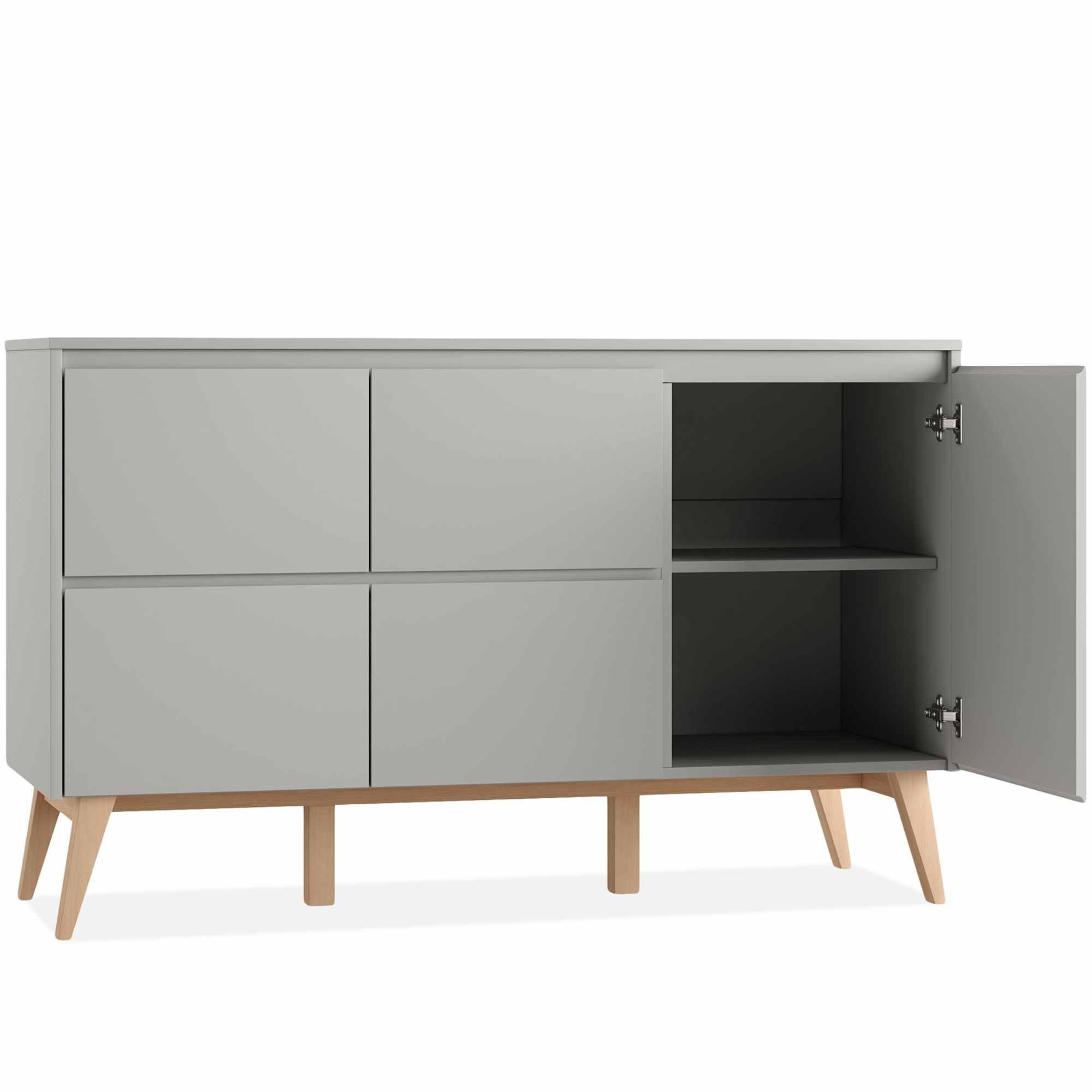 KINDERKOMMODE Dambi - Grau, Holz (149/93/53cm) - KONSIMO®