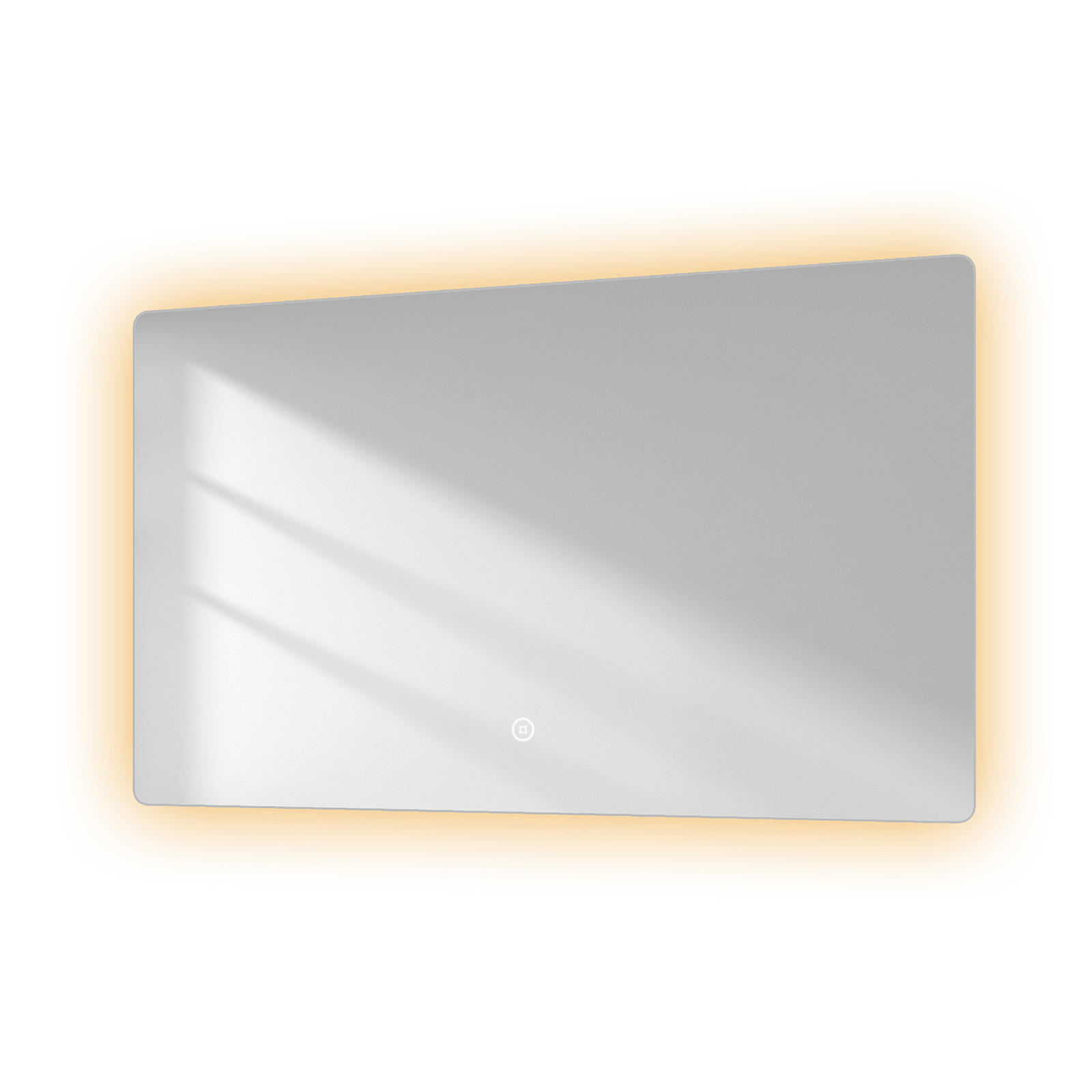 BADSPIEGEL mit Touch-Schalter Beleuchtung Rechteckig 100/60 cm - Weiß, Glas (60/3/100cm) - EMKE