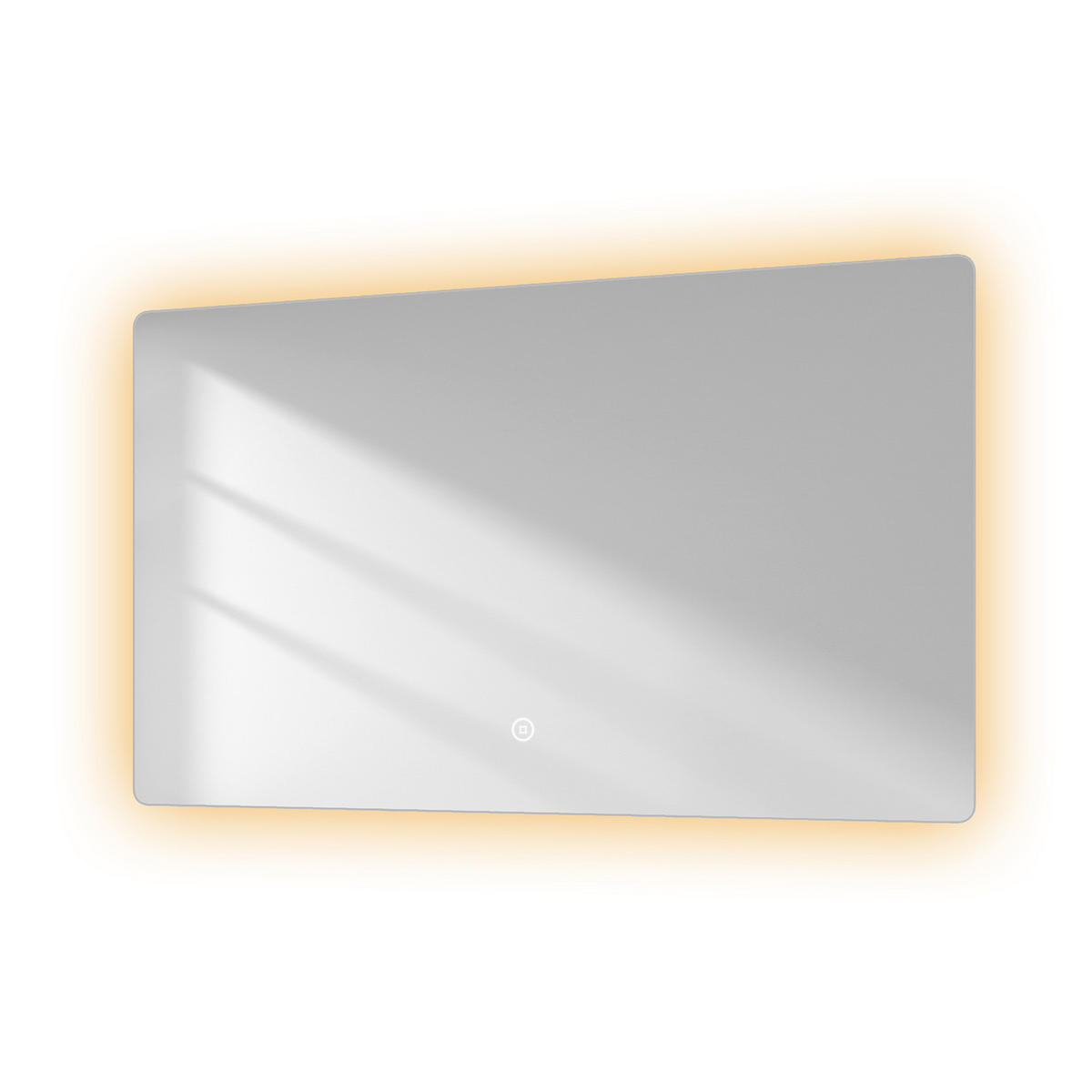 BADSPIEGEL mit Touch-Schalter Beleuchtung Rechteckig 100/60 cm - Weiß, Glas (60/3/100cm) - EMKE