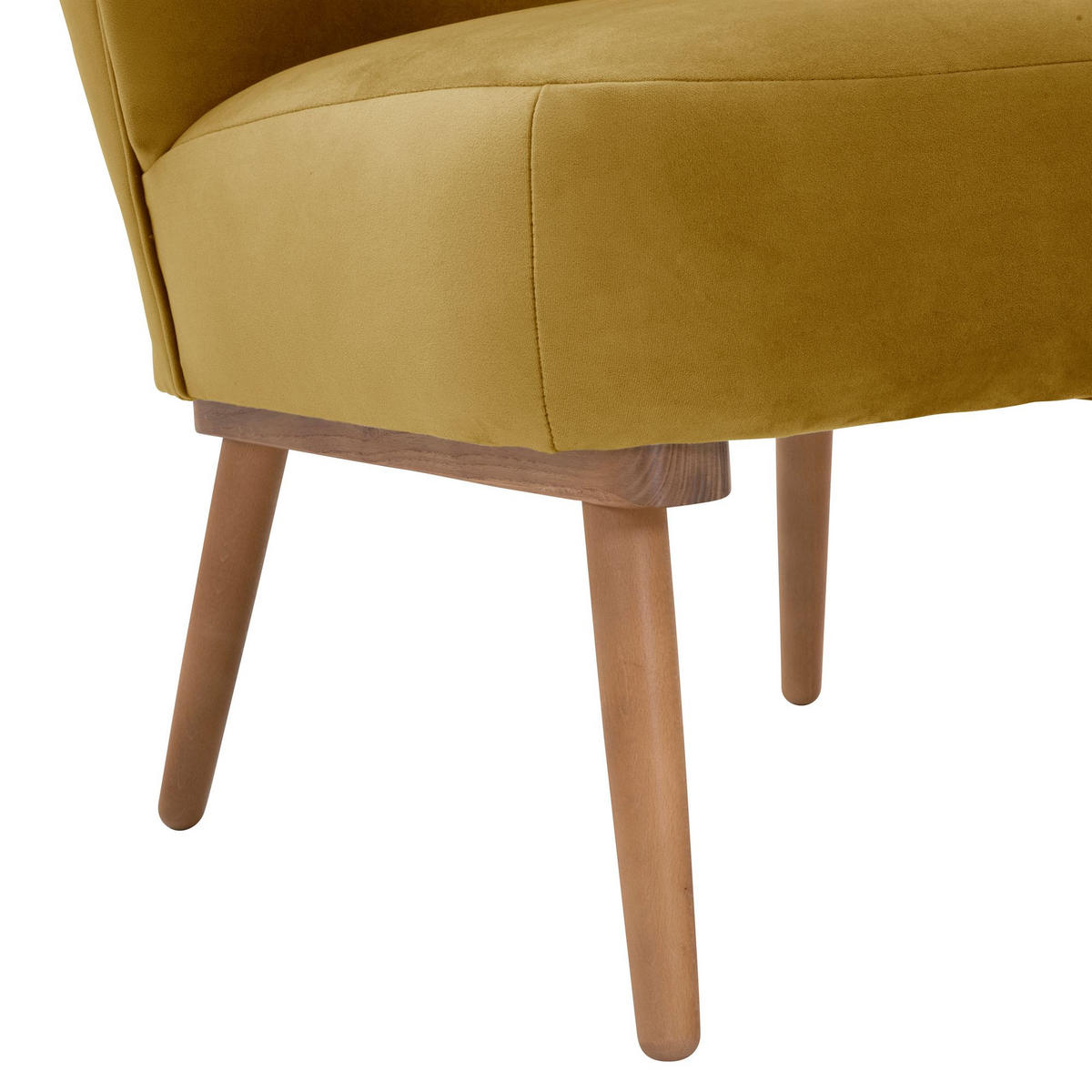 COCKTAILSESSEL Kayra Samtvelours mais - Currygelb, Kunststoff (72/90/74cm) - 58aufmkessel