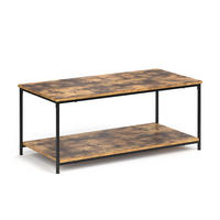 COUCHTISCH Fyrk, Eiche rustikal/Schwarz, 108 x 52 cm - Alteiche/Schwarz, Holzwerkstoff (52/108/45cm) - Vicco