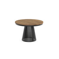 ESSTISCH Cone Bis - Dunkelbraun/Schwarz, Holzwerkstoff/Metall (120/120/76cm) - Meblini