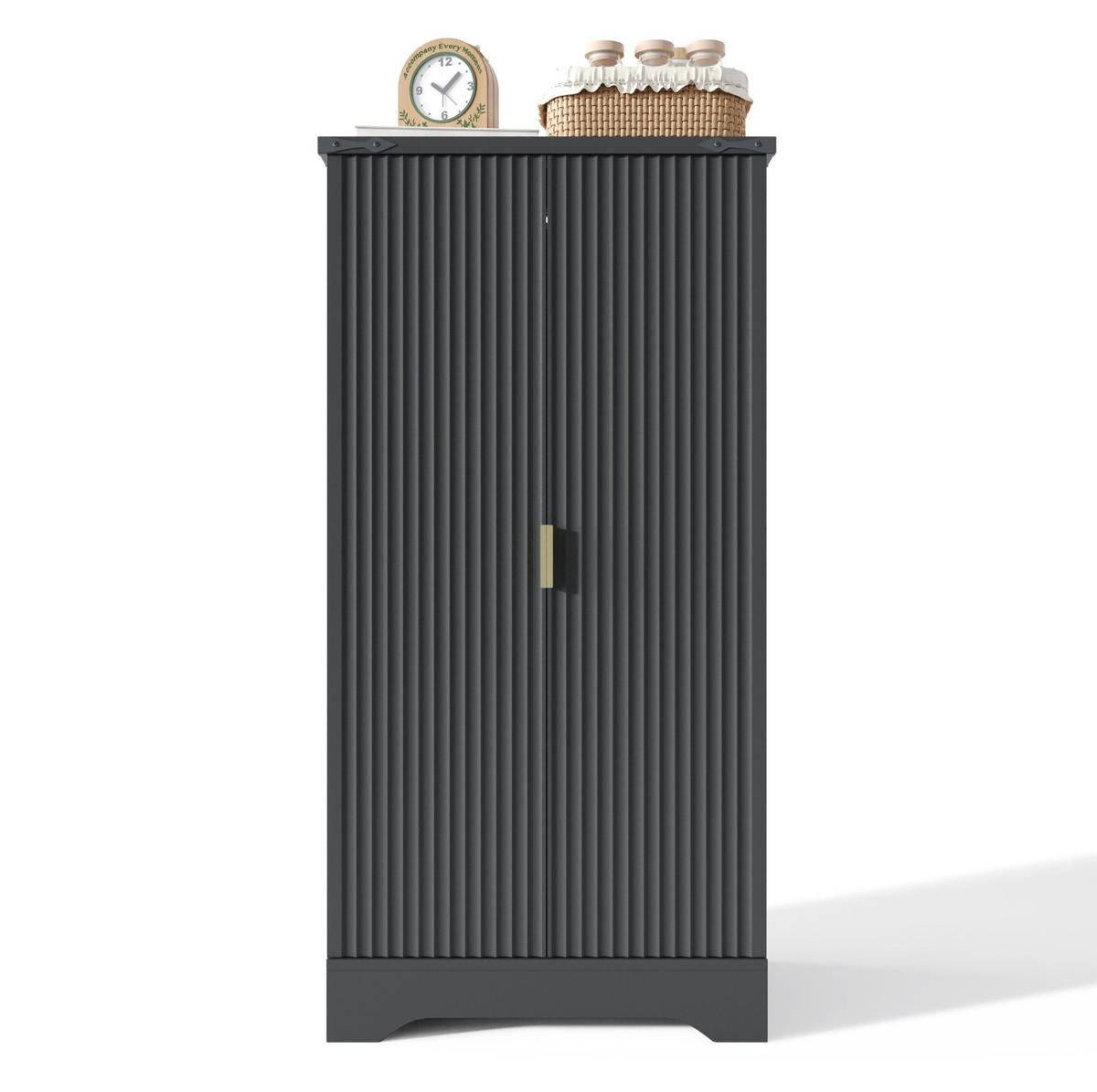 SKŘÍŇ na nádobí, 120/60,5/40 cm černá, MDF s LED senzorovým světlem - černá, kompozitní dřevo (60.5/120/40cm) - BEAOK