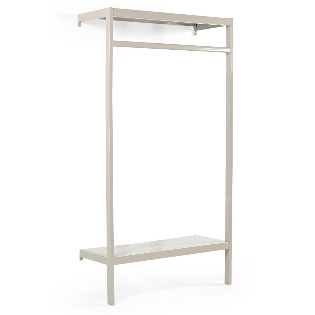 WANDGARDEROBE aus Metall 100x40x185cm, beige - Beige, Metall (100/185/40cm) - Giga Meubel