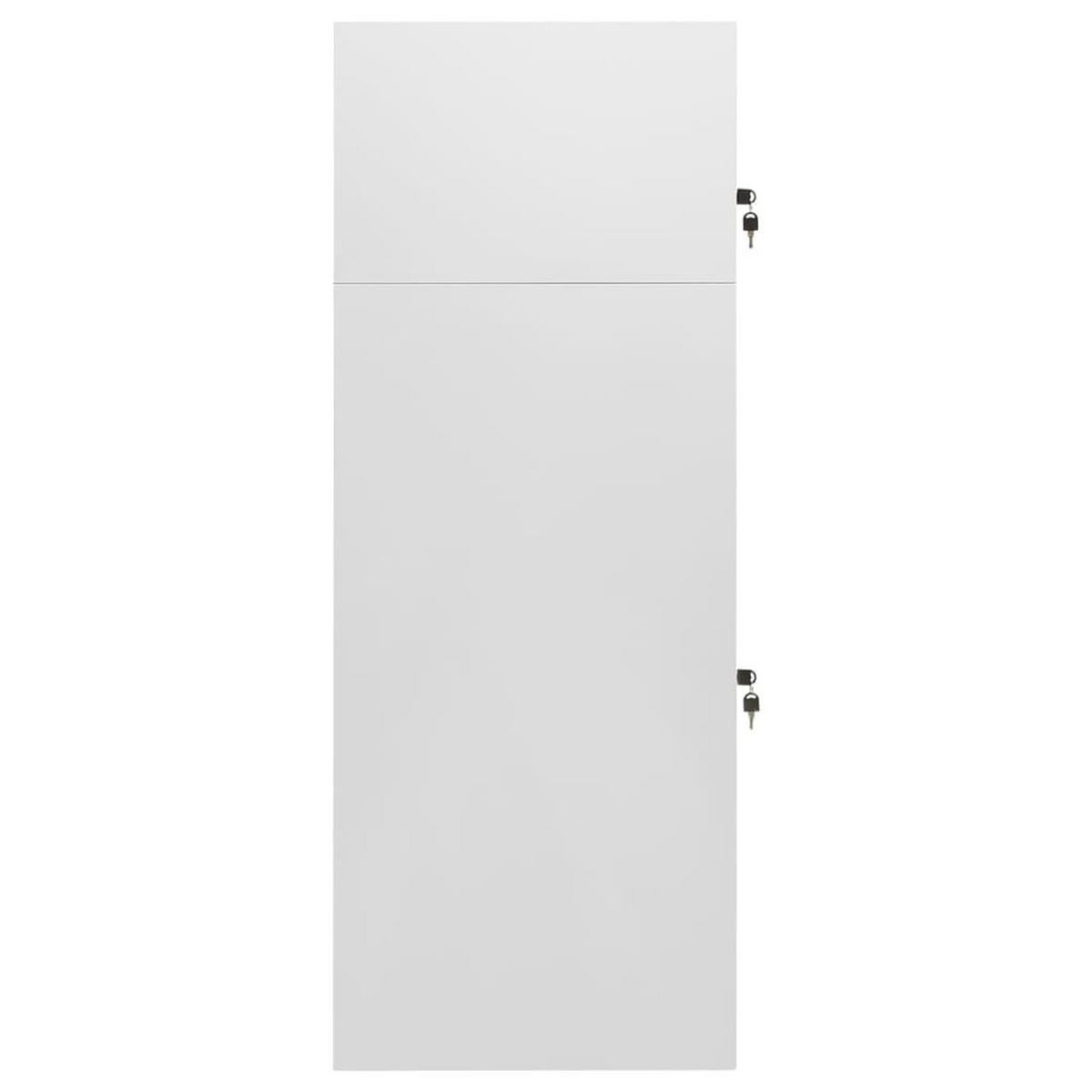 SATTELSCHRANK Hellgrau 53/53/140 Cm Stahl - Grau, Metall (53/140/53cm) - vidaXL