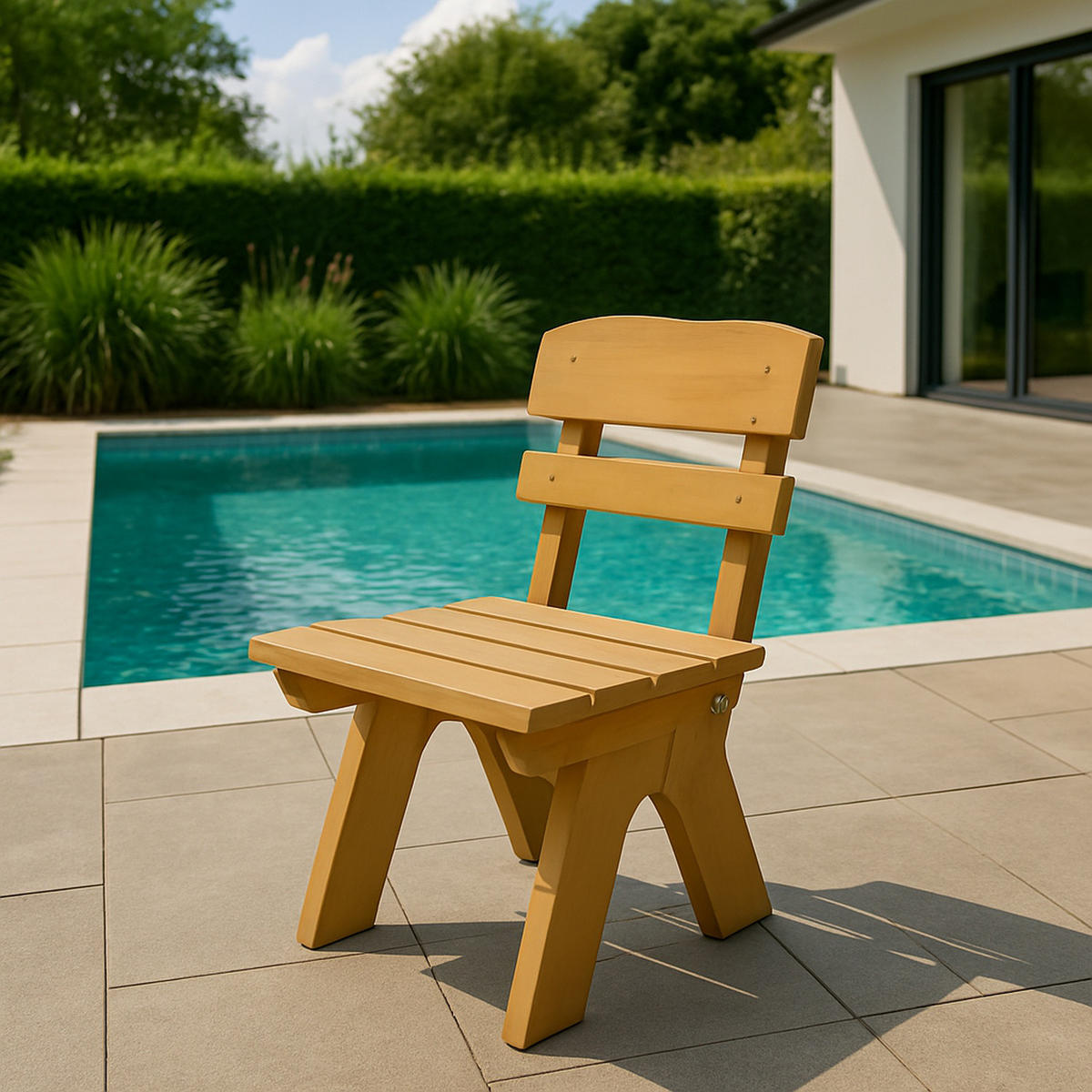 GARTENSTUHL Drieburg aus Kiefer massiv - Braun, Holz (50/82/60cm) - TPFGarden