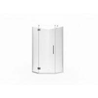 DUSCHKABINE Molly 100x100x195 cm Duschwanne+Siphon - Silberfarben, Glas (100/100/195cm) -  Glaswerk Westfalen