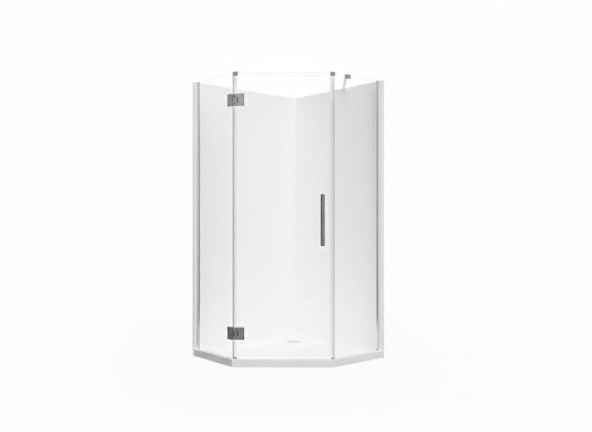 DUSCHKABINE Molly 100x100x195 cm Duschwanne+Siphon - Silberfarben, Glas (100/100/195cm) -  Glaswerk Westfalen