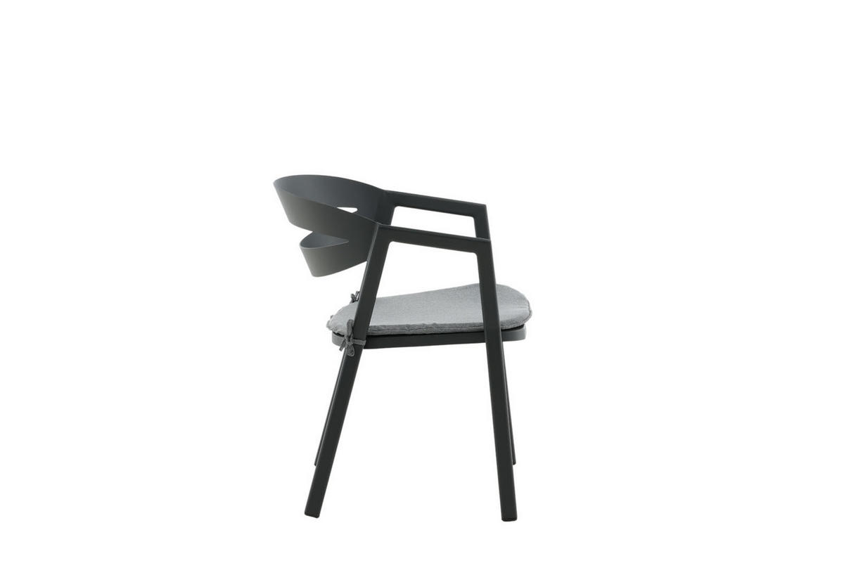 GARTENSTUHL Schwarz - Schwarz, Holzwerkstoff (59/76/62cm) - ebuy24