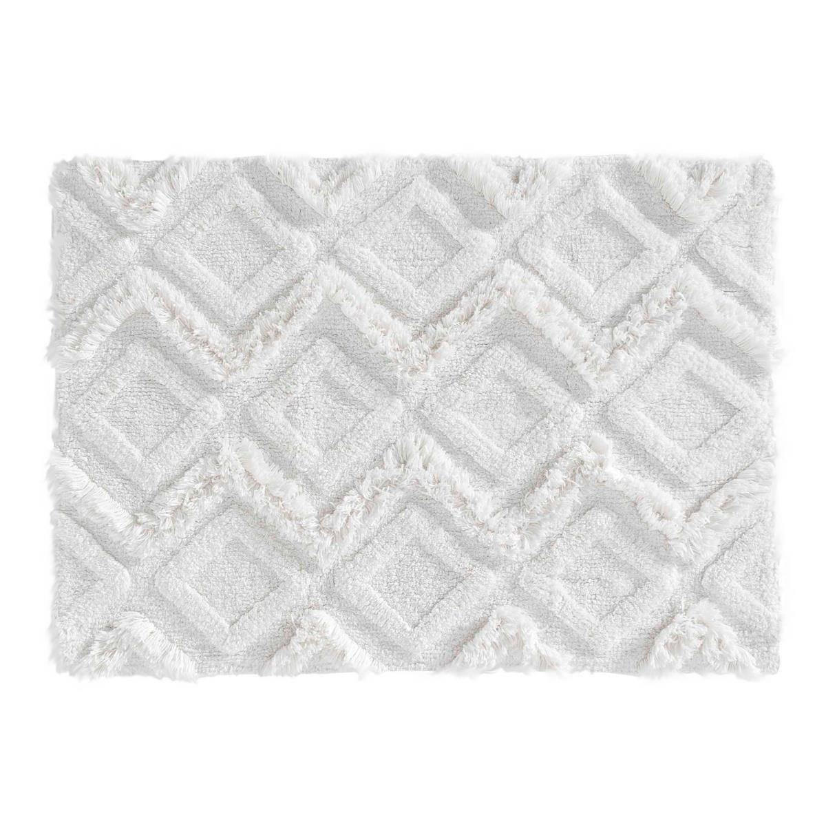 BADEMATTE Ikatis 50/80 cm - Weiß, Naturmaterialien (80/50cm) - Douceur d´intérieur