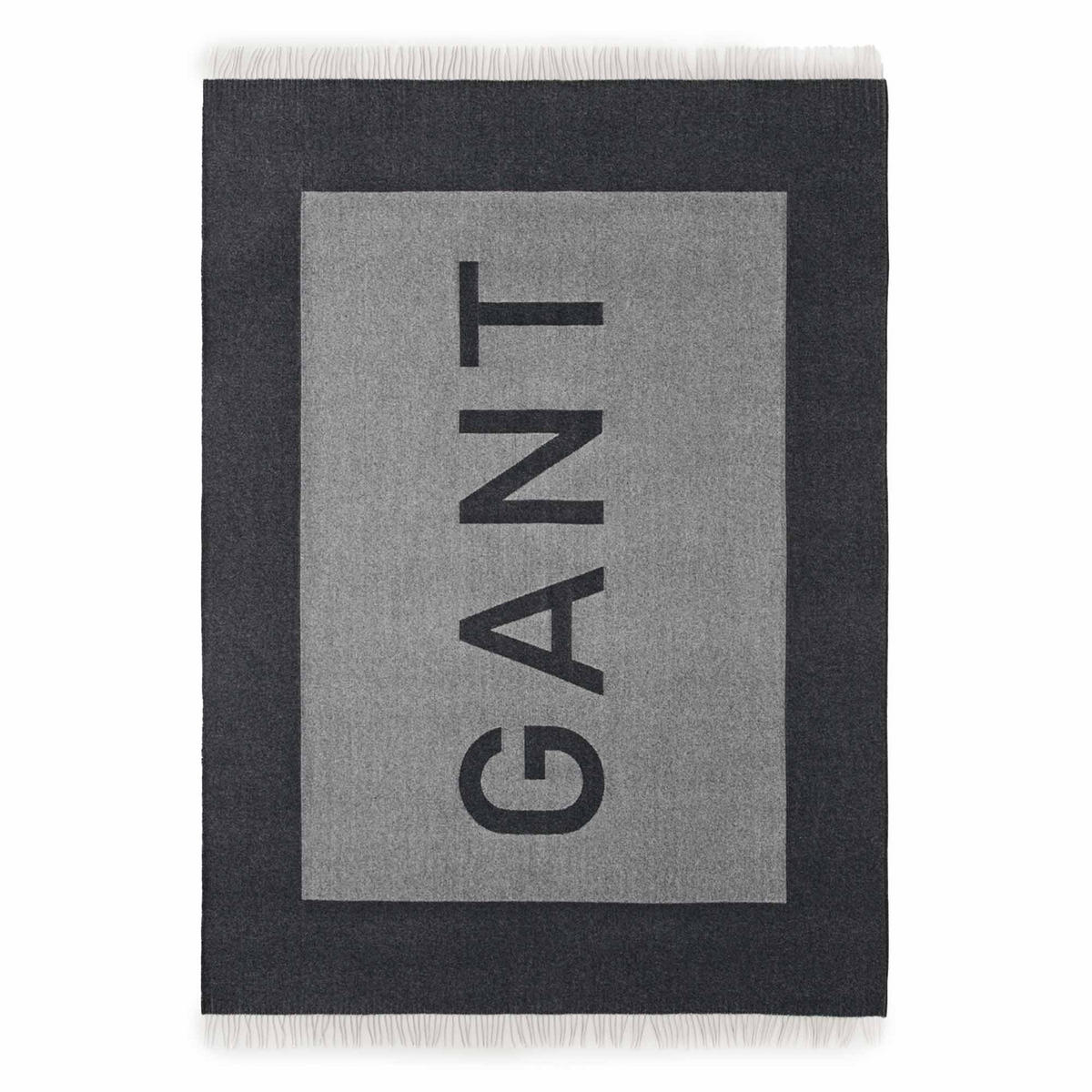WOHNDECKEN Unisex LOGO THROW Grau Wolle - Grau, Textil (100/10/170cm) - GANT