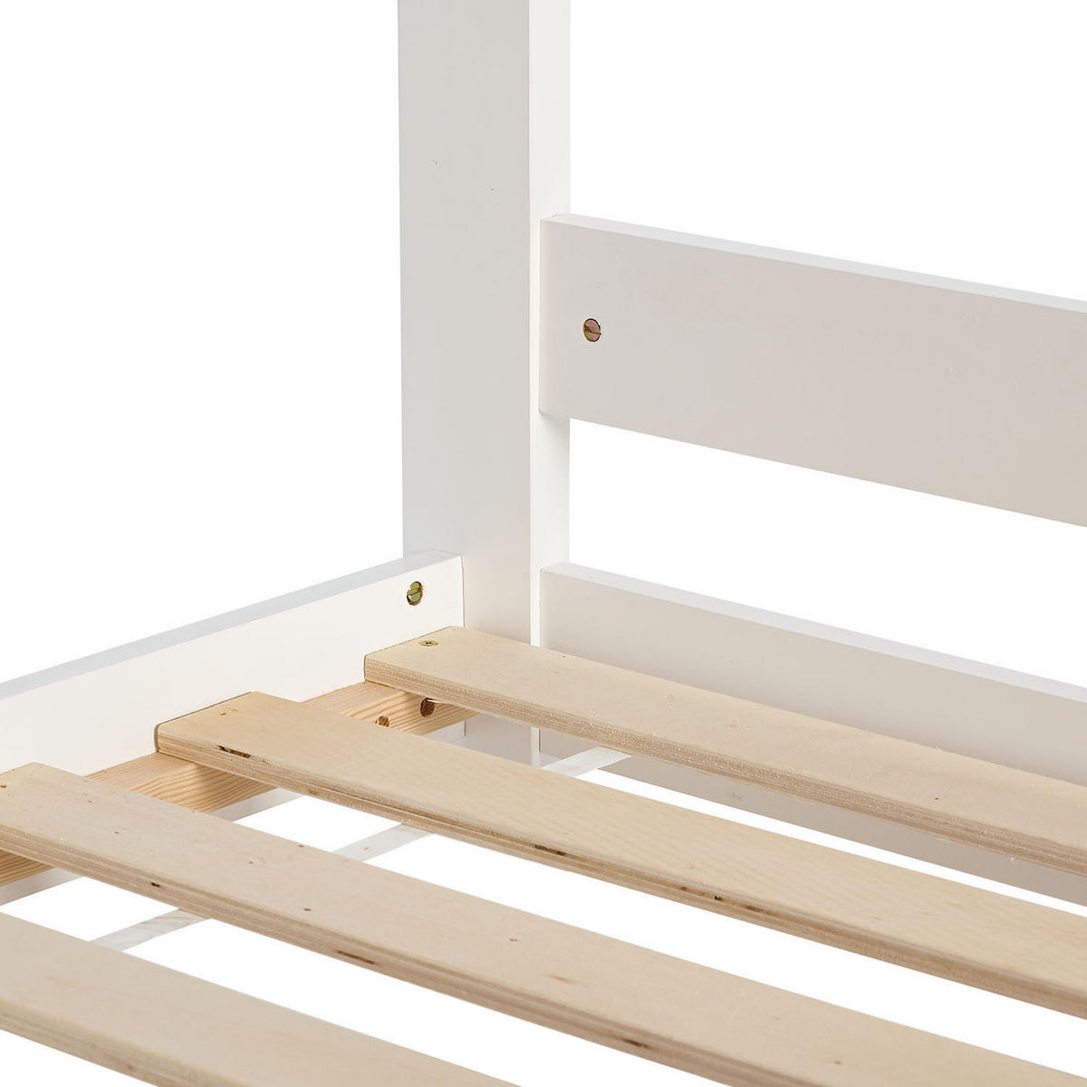 ETAGENBETT 90/200 cm Weiß Natur für 3 Kinder - Weiß, Holz (90/200cm) - Homestyle4u