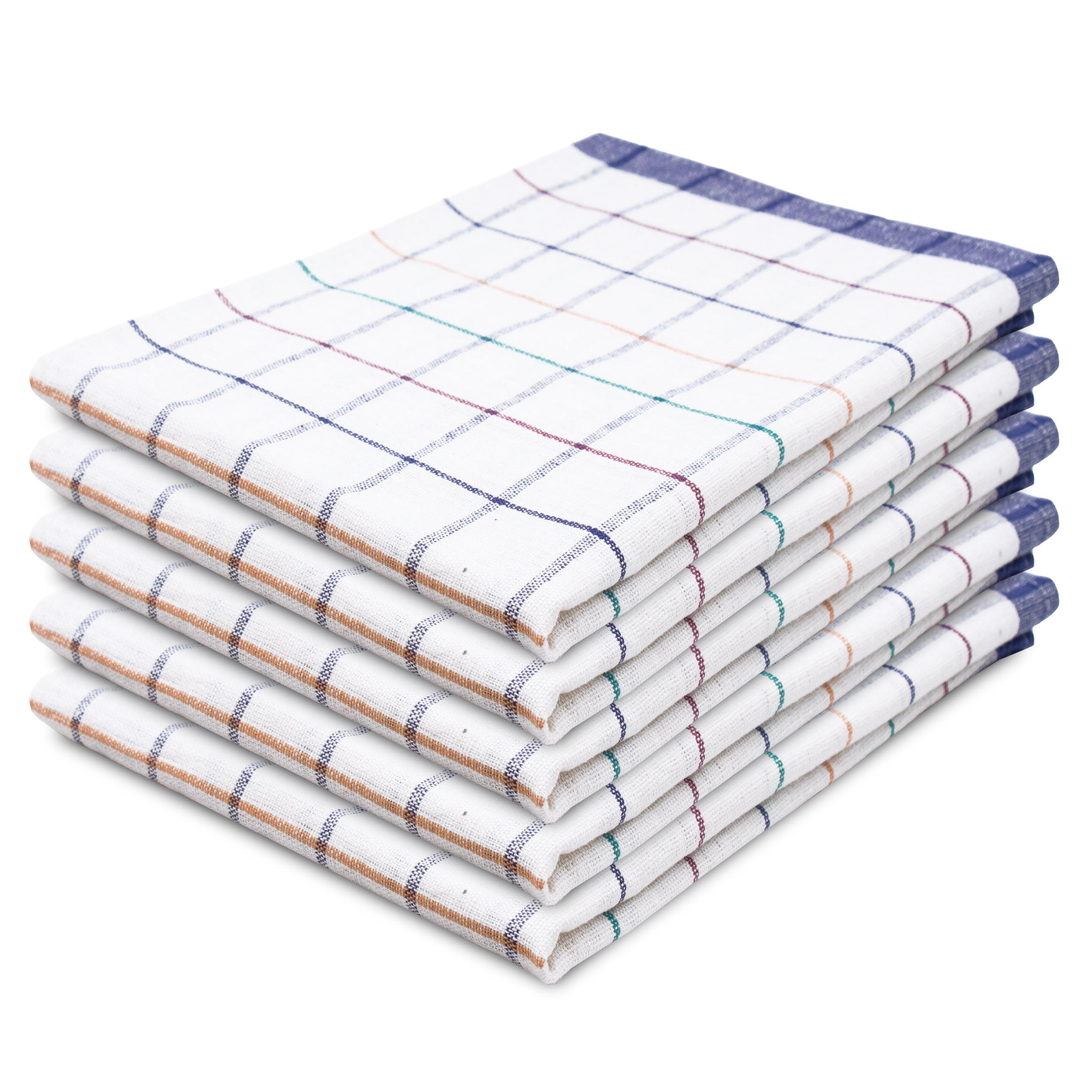 GESCHIRRTÜCHER, 5er-Set, 50x70 cm, 100% Baumwolle, farblich sortiert - Blau, Textil (50/70cm) - Zollner
