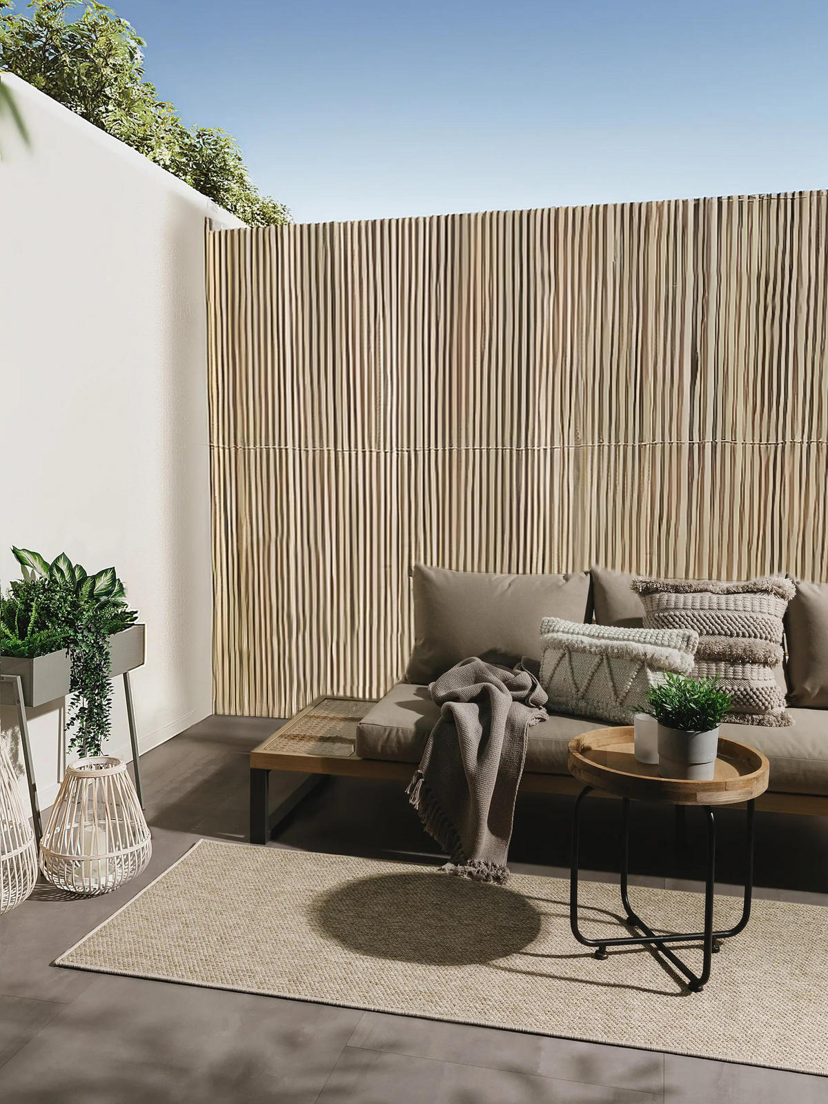 OUTDOORLÄUFER Iowa Taupe 80x250 cm - Taupe, Kunststoff (80/250cm) - benuta