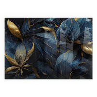 GLASPLATTE für Kamin 100x70 cm - Dunkelblau, Glas (100/70/0.4cm) - TULUP