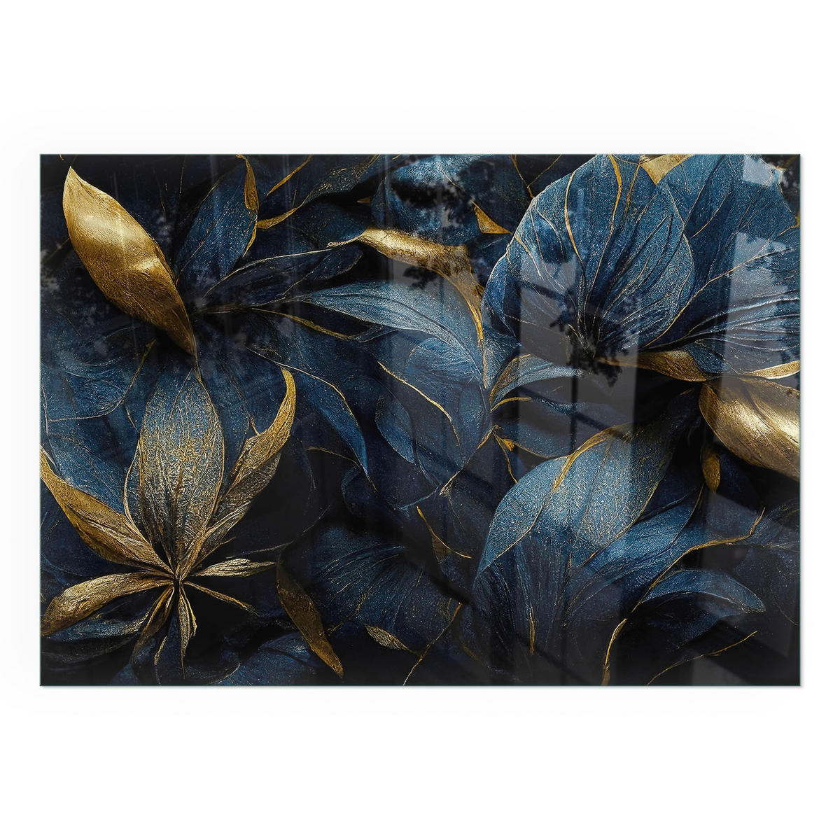 GLASPLATTE für Kamin 100x70 cm - Dunkelblau, Glas (100/70/0.4cm) - TULUP