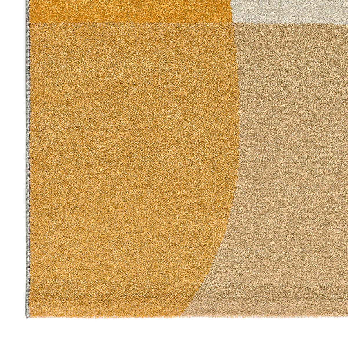 WEBTEPPICH mit geometrischem Muster Cremefarben Senfgelb und Blau Monic 160/230 cm - Blau/Multicolor, Naturmaterialien/Textil (160/230cm) - Atticgo