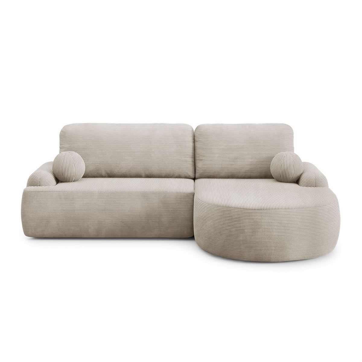 ECKSOFA CLEO II mit Schlaffunktion Version Rechte Poso 100 - Beige, Kunststoff (264/172cm) - Lookway