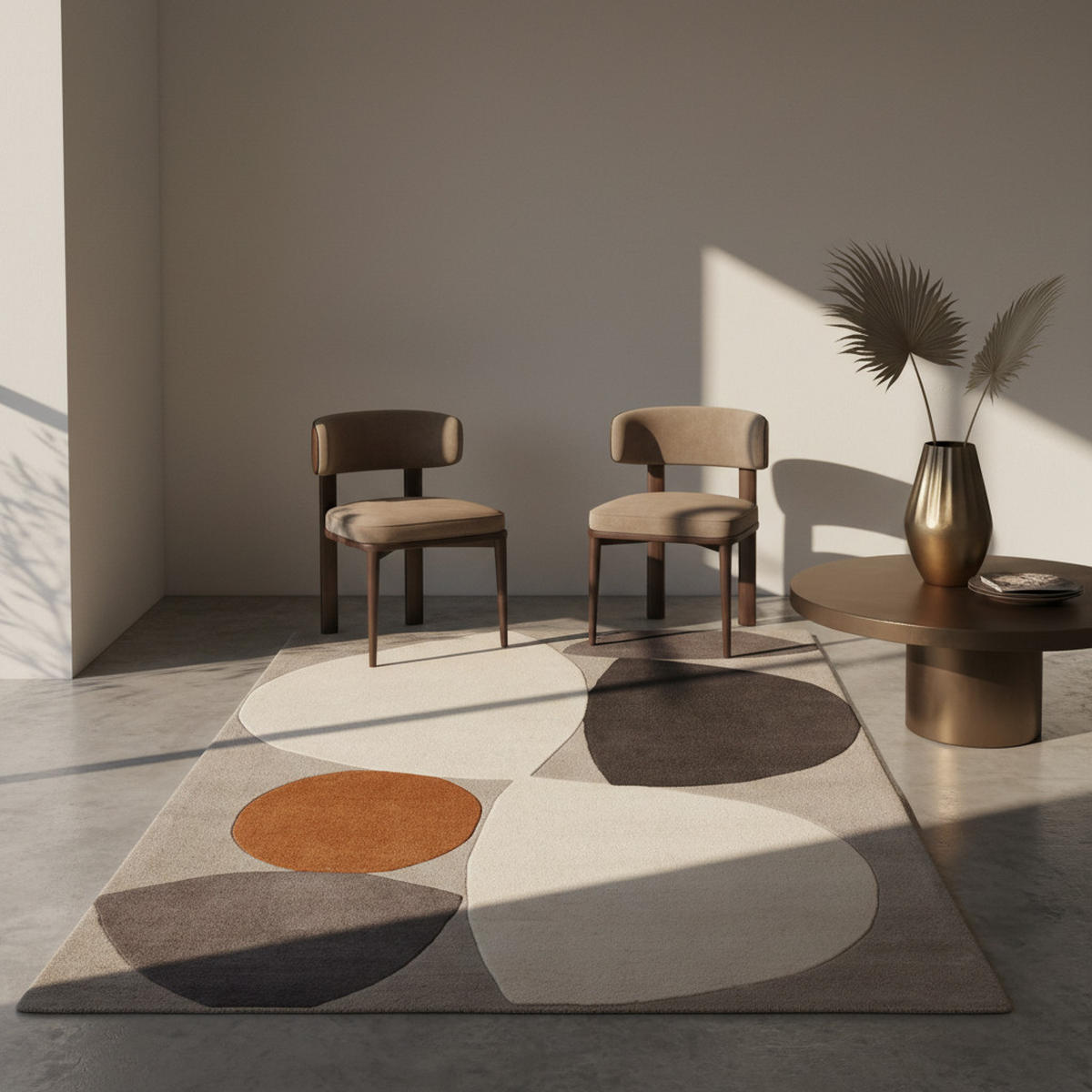 TEPPICH Wolle handgetuftet abstrakt Mid-Century ELAN-Mouzon, Silbergrau 200x290 cm - Grau, Textil (200/290cm) - KADIMA DESIGN