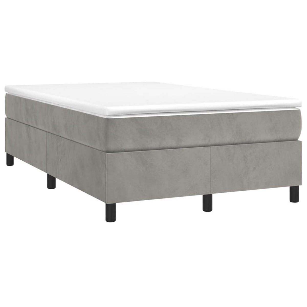 POLSTERBETT Rackley 120/203 cm - Hellgrau, Holzwerkstoff (120/200cm) - Nettlife
