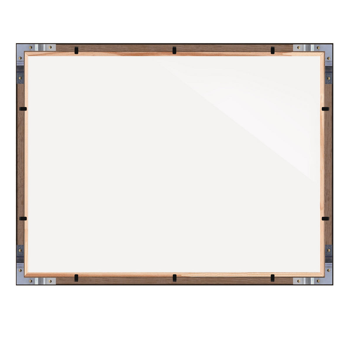 DOPPELGLAS-BILDERRAHMEN Leerrahmen Schwarz 55/40 cm - Schwarz, Holz (55/40/2.5cm) - Bilderwelten