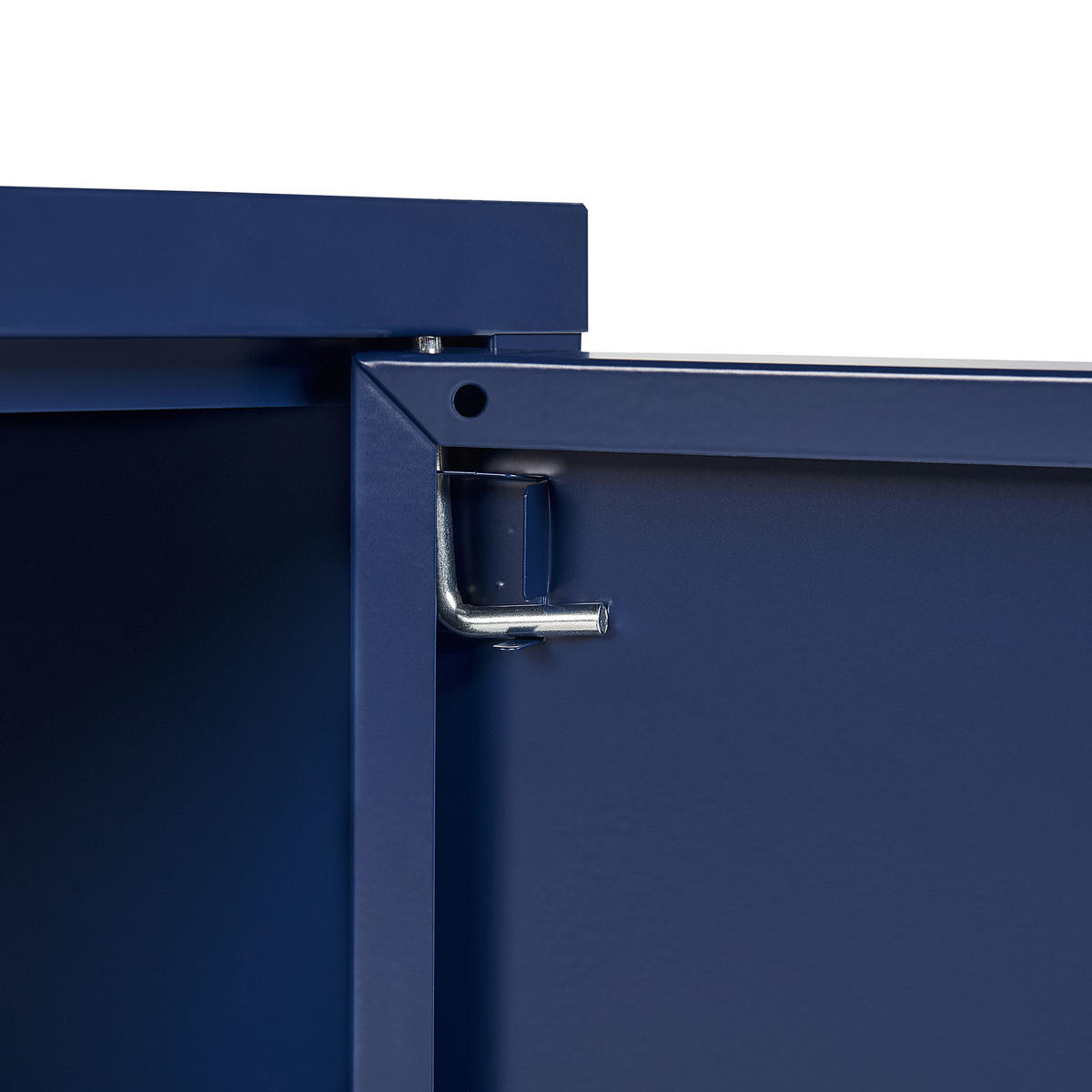 LOWBOARD blau 2 Türen 100 cm Uria - Blau, Metall (100/65/40cm) - Beliani