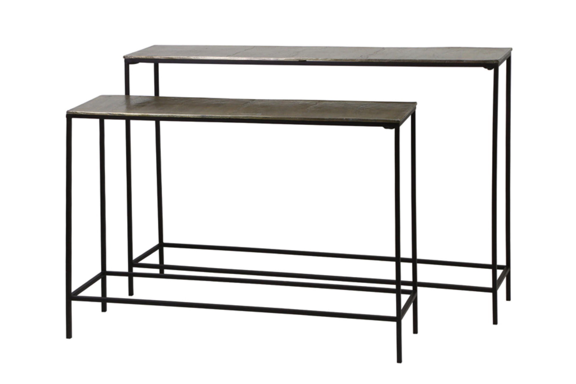 KONSOLENTISCH 2er-Set Hartsville Bronze 119/25/80,5 cm - Bronzefarben, Metall (25/80.5/119cm) - Light & Living