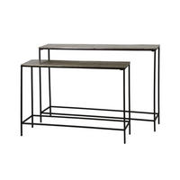 KONSOLENTISCH 2er-Set Hartsville Bronze 119/25/80,5 cm - Bronzefarben, Metall (25/80.5/119cm) - Light & Living