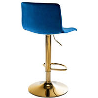 BARHOCKER Hope Samt G blau - Blau, Textil/Metall (43/100/48cm) - TPFLiving