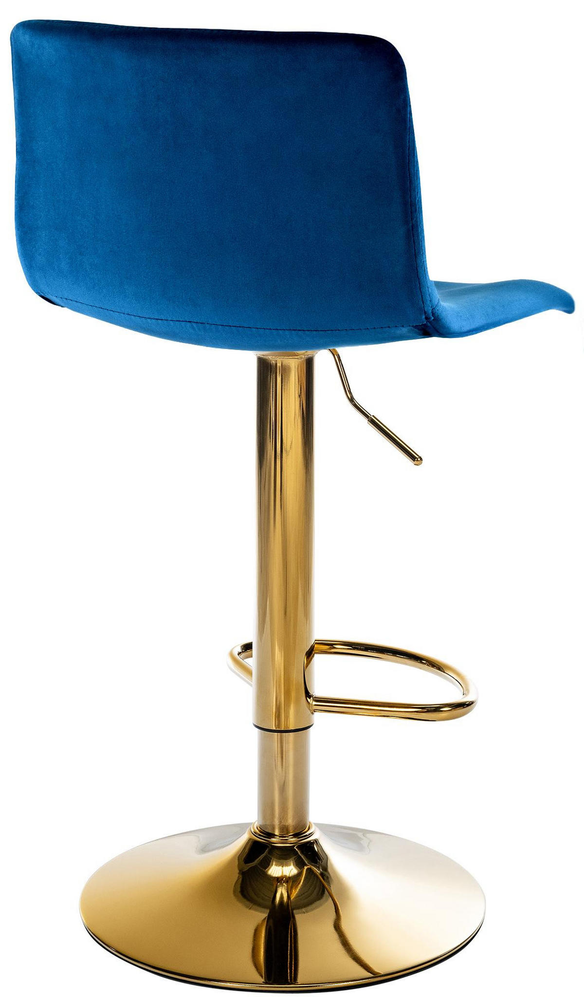 BARHOCKER Samt Blau - Blau, Textil (39/83/36cm) - CLP