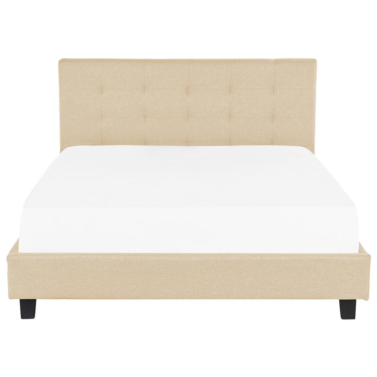 BETT mit Lattenrost 180x200 cm Beige La Rochelle - Beige, Textil (180/200cm) - Beliani