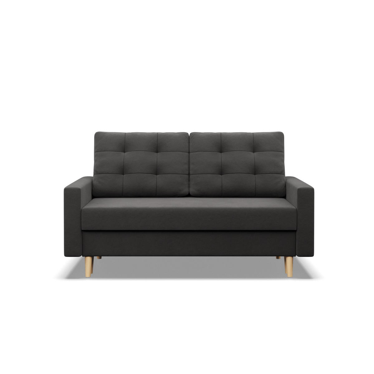 SOFA 2-SITZER MIT SCHLAFFUNKTION BLANK, Grau - Schieferfarben, Textil (152/92/92cm)