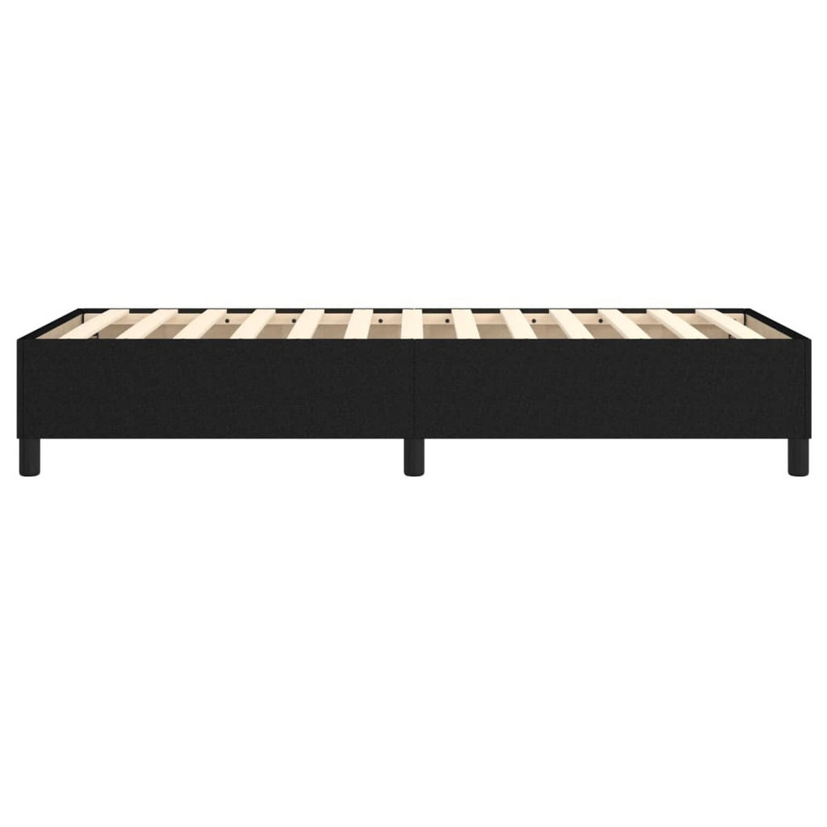 BETT mit Lattenrost ohne Matratze, 90/200 cm, 35 cm Hoch aus Stoff, Schwarz - Schwarz, Holz/Textil - vidaXL