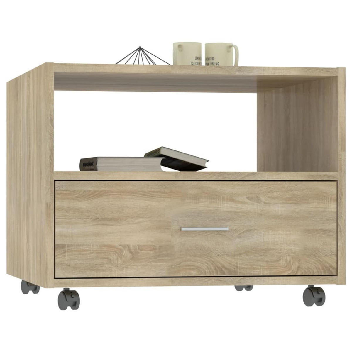 COUCHTISCH Sonoma-Eiche 55x55x40 cm Holzwerkstoff - Braun, Holzwerkstoff (55/55/40cm) - furnicato