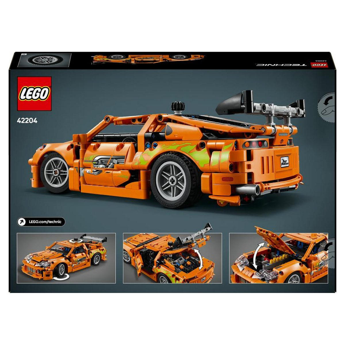 KLEMMBAUSTEINE Schneller und wütender Toyota Supra Mk4 Speed Champion - Rot, Kunststoff (7/26/38cm) - Lego