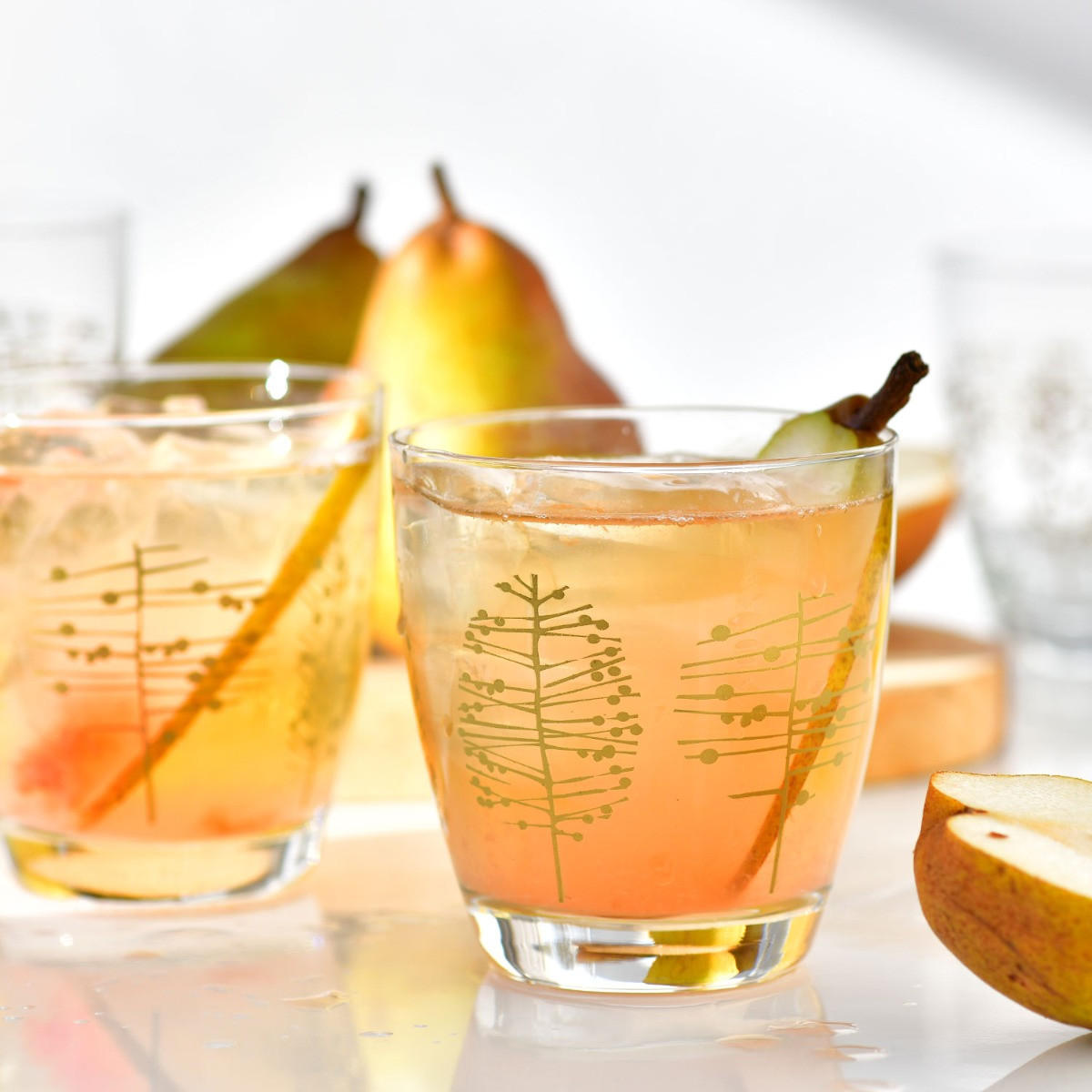 TRINKGLÄSER DECO GOLDENE BÄUME, 2ER-SET, 370 ML - Transparent, Glas (0.37L) - Krosno Glass